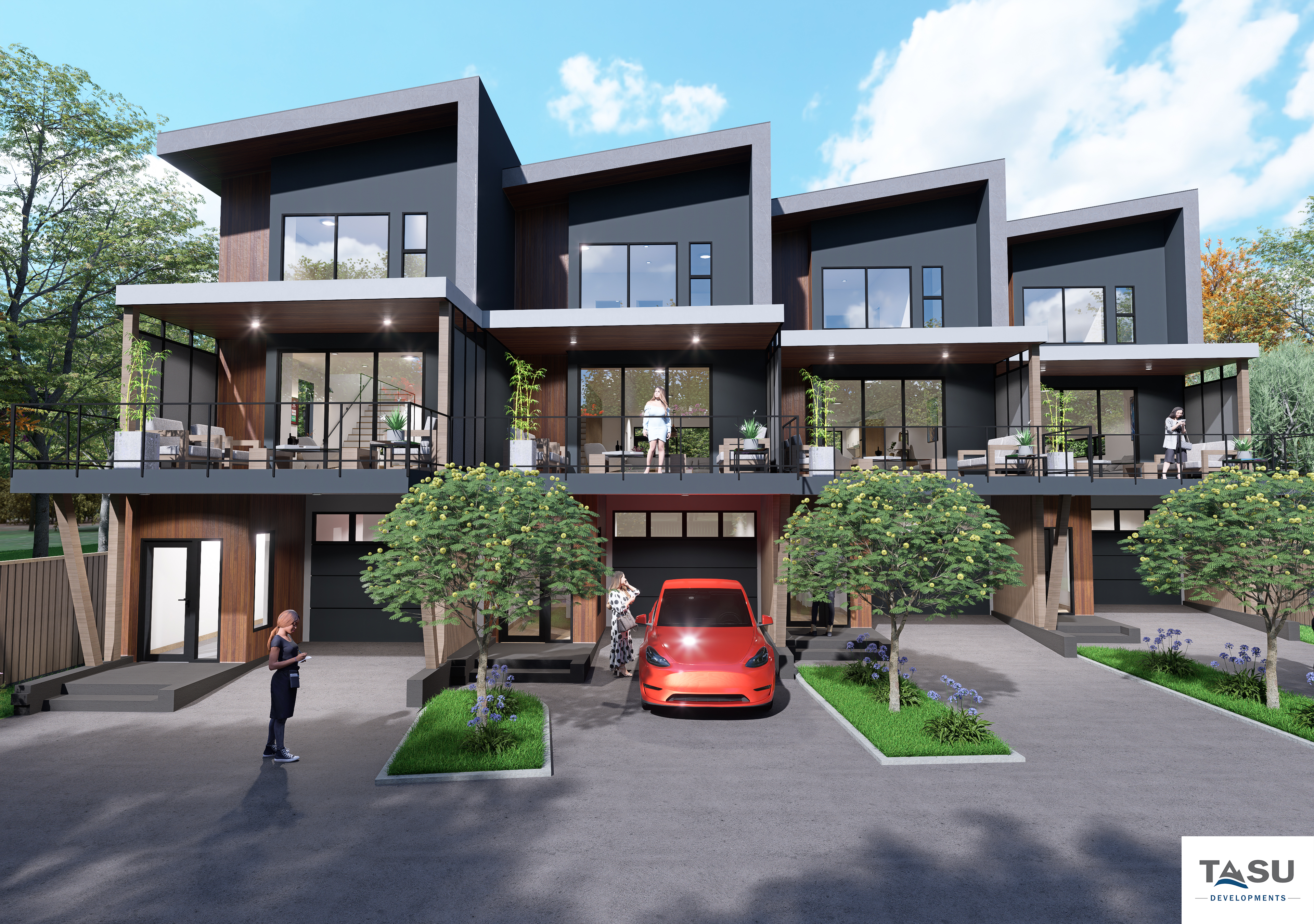 Covered deck and outdoor living area