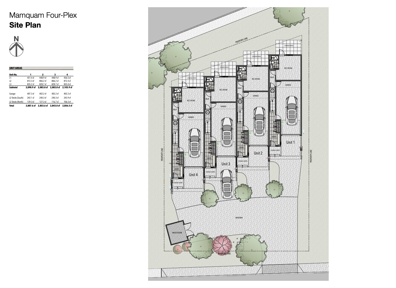 Site plan — Mamquam Four-Plex